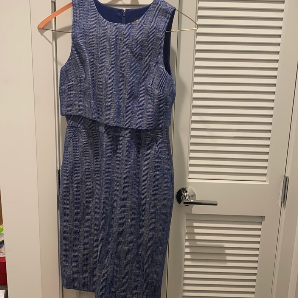 NWT J. Crew Blue Sleeveless Tank Dress Size 4